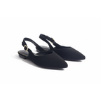 Faux Suede Pointed-Toe Slingback Pumps