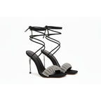 Open-Toe Ankle Buckle Strap Heels